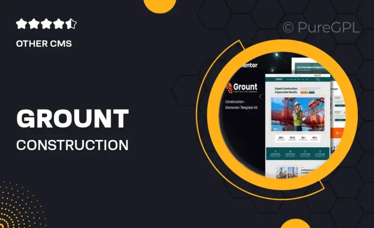 grount construction elementor template kit
