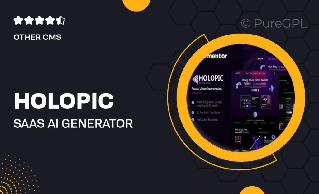 Holopic – Saas AI Generator App Elementor Template Kit 45 Holopic – Saas AI Generator App Elementor Template Kit