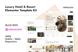HotelAlfa – Luxury Hotel & Resort Elementor Pro Template Kit