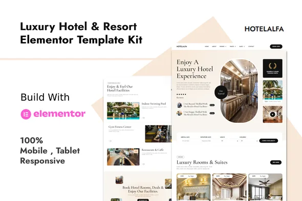 hotelalfa luxury hotel resort elementor pro template kit 1