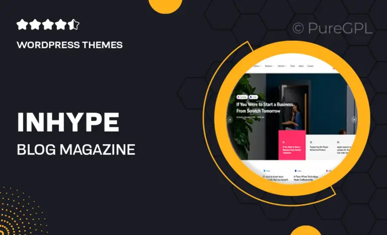 inhype blog magazine wordpress theme