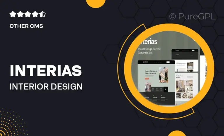 interias interior design service elementor template kit