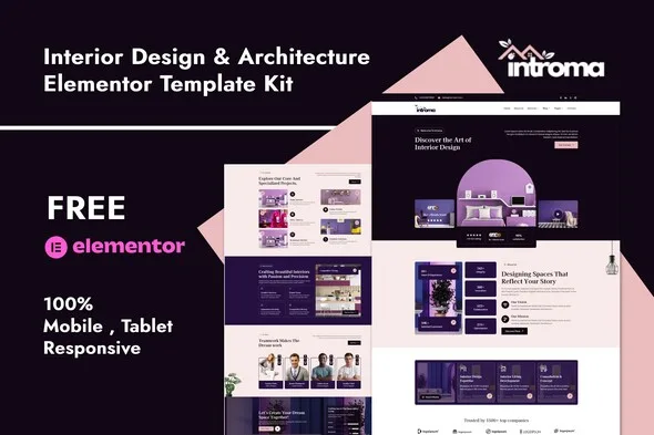 introma interior design architecture elementor template kit 1