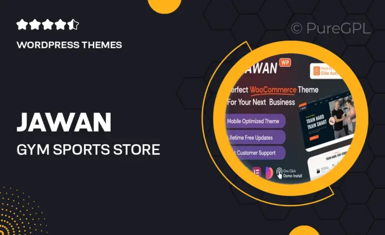 jawan gym sports store woocommerce theme