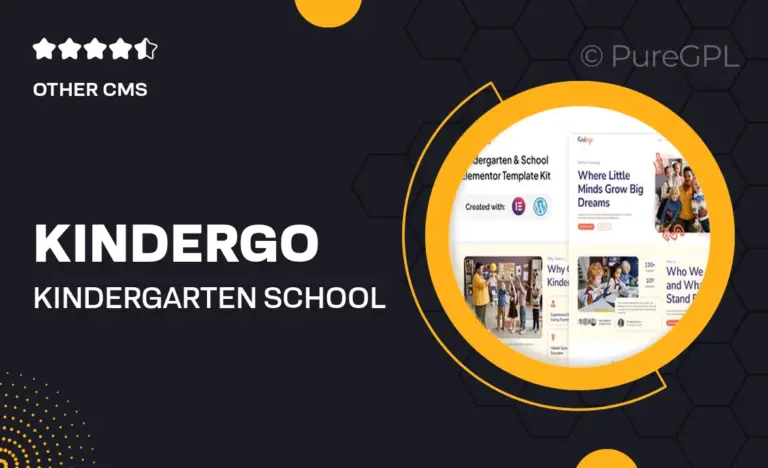 kindergo kindergarten school elementor template kit