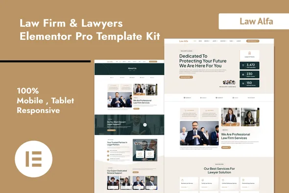 lawalfa law firm lawyers elementor pro template kit 1