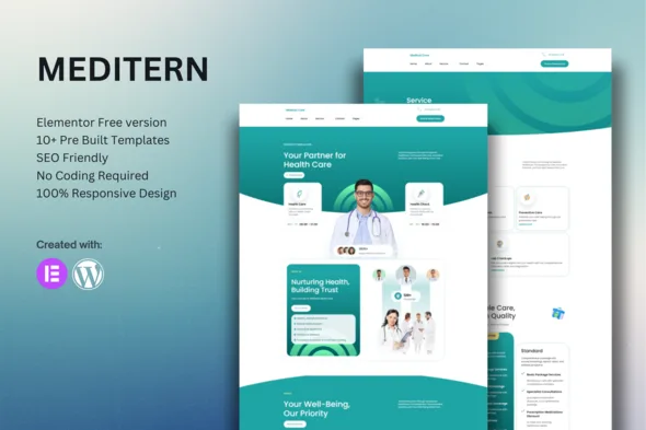 meditern medical elementor template kit 1