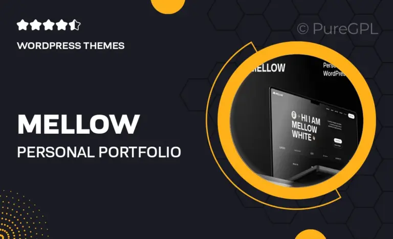 mellow personal portfolio wordpress theme