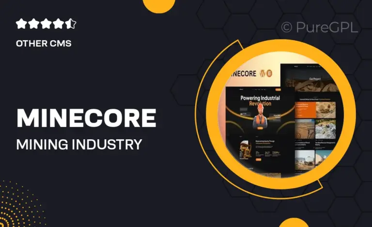 minecore mining industry elementor template kit