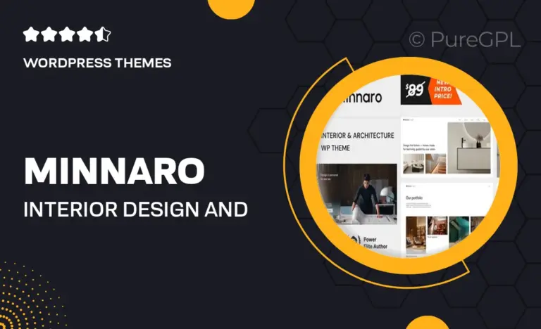 minnaro interior design and architecture wordpress theme