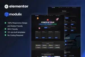 Modulix – Digital Product Store Elementor Pro Template Kit