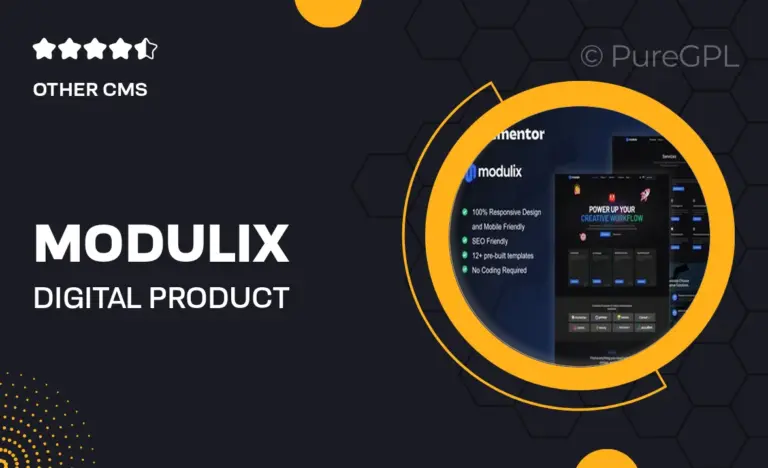 modulix digital product store elementor pro template kit