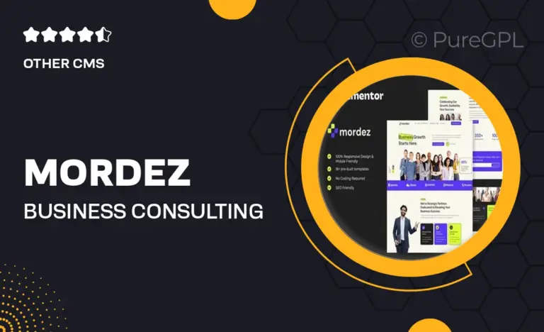 mordez business consulting elementor template kits