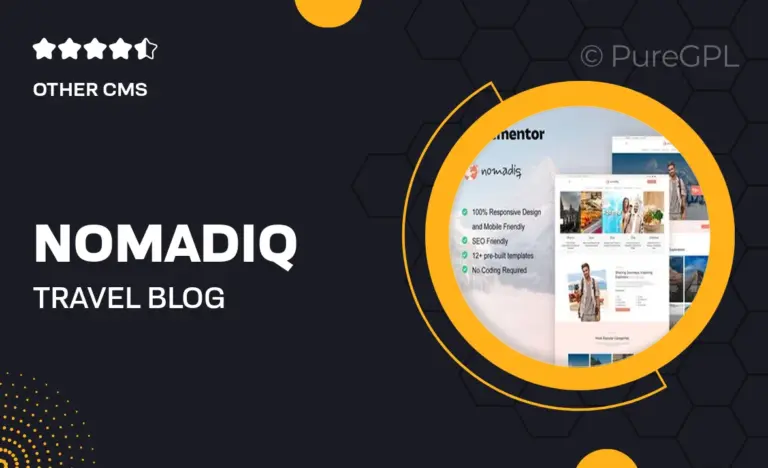nomadiq travel blog magazine elementor pro template kit