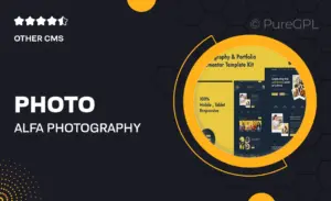 Photo Alfa – Photography & Portfolio Elementor Pro Template Kit