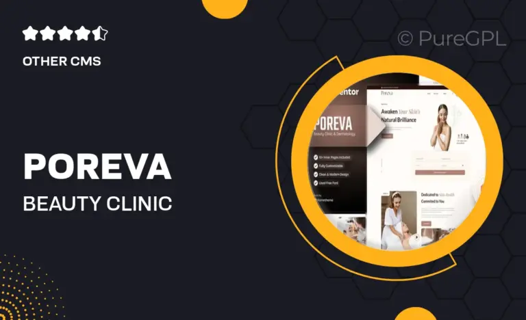 poreva beauty clinic dermatology elementor template kit