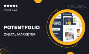 PotentFolio – Digital Marketer Portfolio Elementor Template Kit
