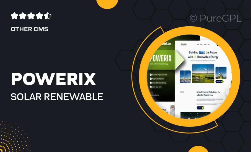 Powerix – Solar & Renewable Energy Elementor Template Kit