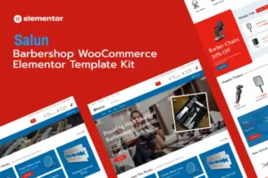 Salun – Barbershop Tools & Equipments Store WooCommerce Elementor Pro Template Kit