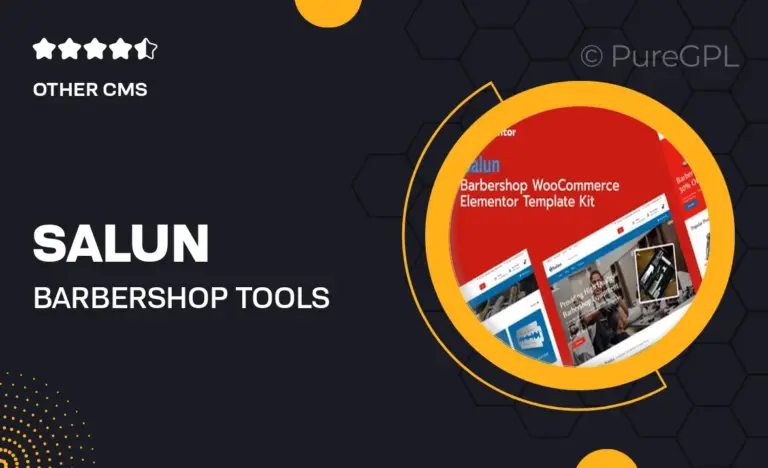 salun barbershop tools equipments store woocommerce elementor pro template kit