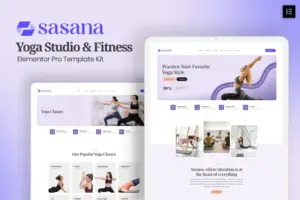 Sasana – Yoga Studio & Fitness Elementor Pro Template Kit
