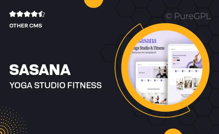 sasana yoga studio fitness elementor pro template kit