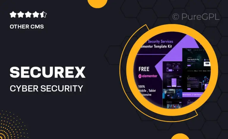 securex cyber security services elementor template kit