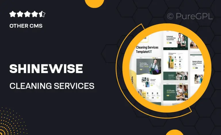 shinewise cleaning services elementor template kit