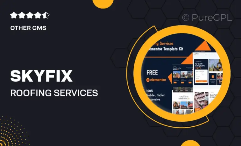 skyfix roofing services elementor template kit