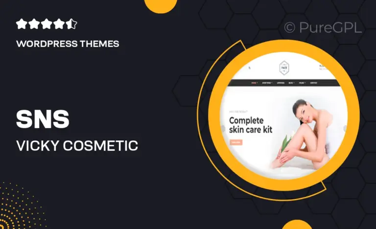 sns vicky cosmetic woocommerce wordpress theme
