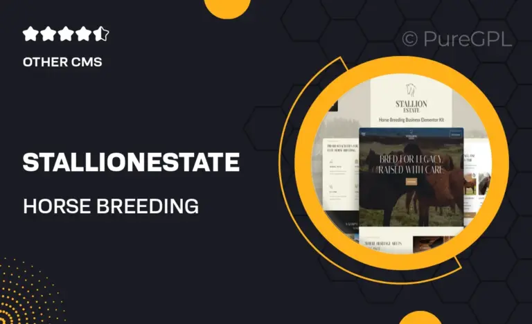 stallionestate horse breeding business elementor pro template kit