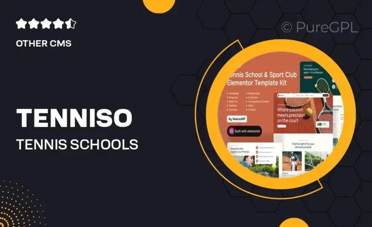 tenniso tennis schools sport club elementor pro template kit