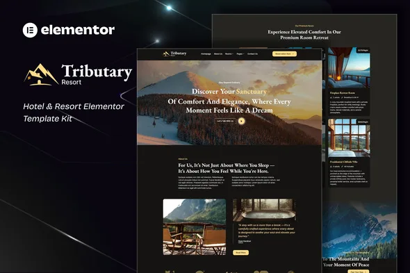 tributary hotel resort elementor template kit 1