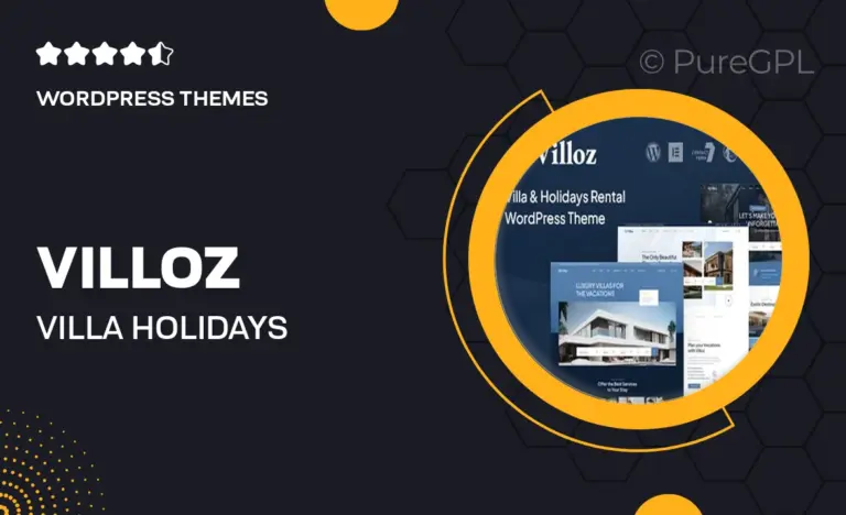 villoz villa holidays rental wordpress theme