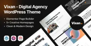 Vixan – Digital Agency Portfolio Elementor WordPress Theme