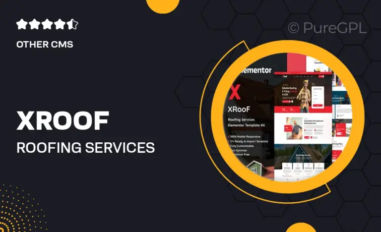 xroof roofing services elementor template kit