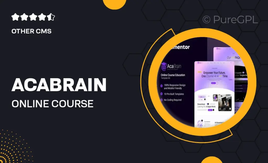 Acabrain – Online Course Education Elementor Template Kit 49 Acabrain – Online Course Education Elementor Template Kit