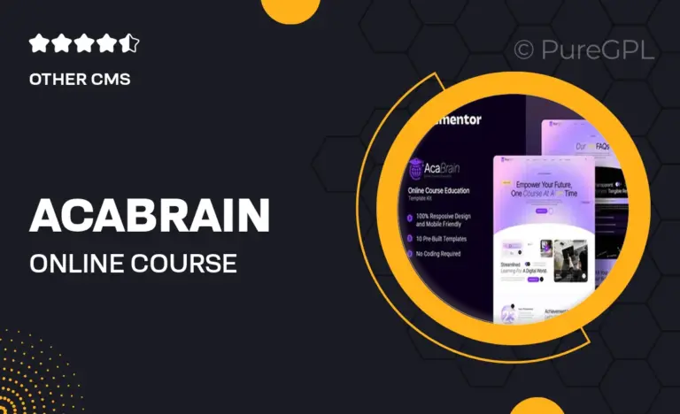 acabrain online course education elementor template kit