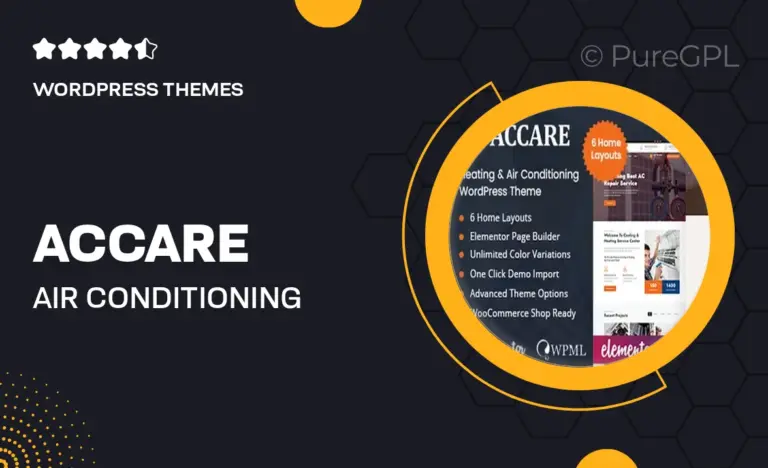 accare air conditioning wordpress theme