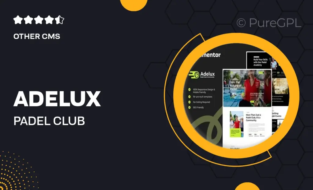 Adelux – Padel Club & Community Elementor Template Kit 39 Adelux – Padel Club & Community Elementor Template Kit