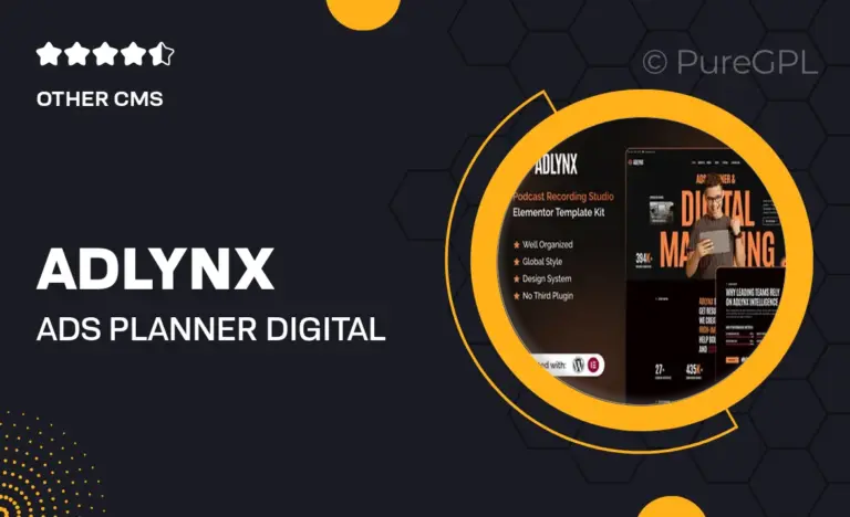 adlynx ads planner digital marketing elementor template kit