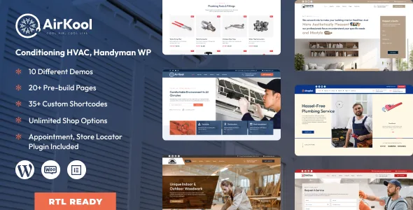 Air Kool – Conditioning HVAC, Handyman WordPress