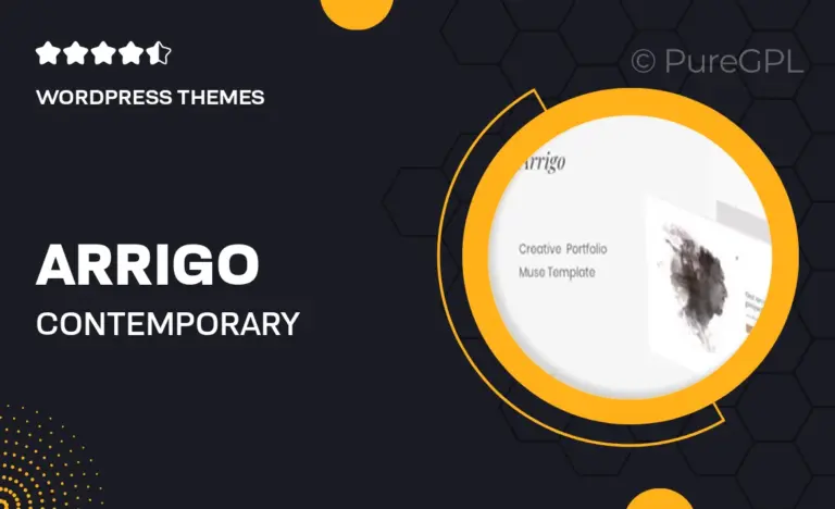 arrigo contemporary creative portfolio elementor wordpress theme