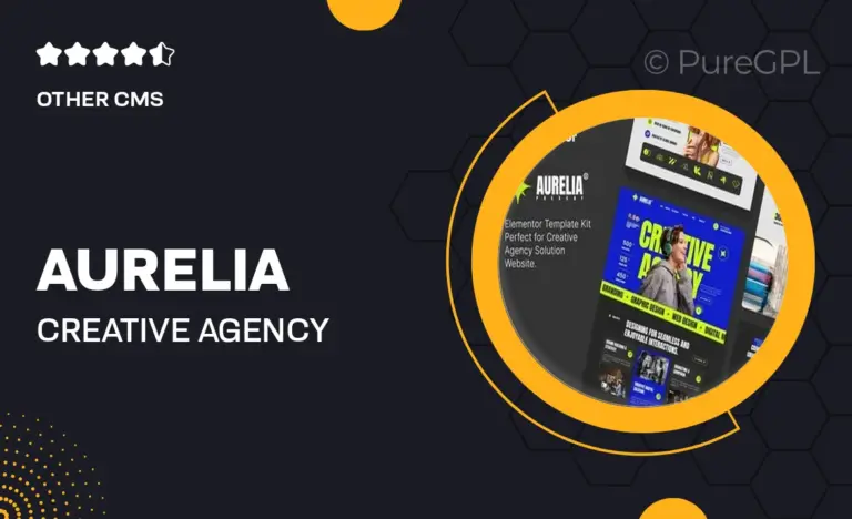 aurelia creative agency elementor template kit
