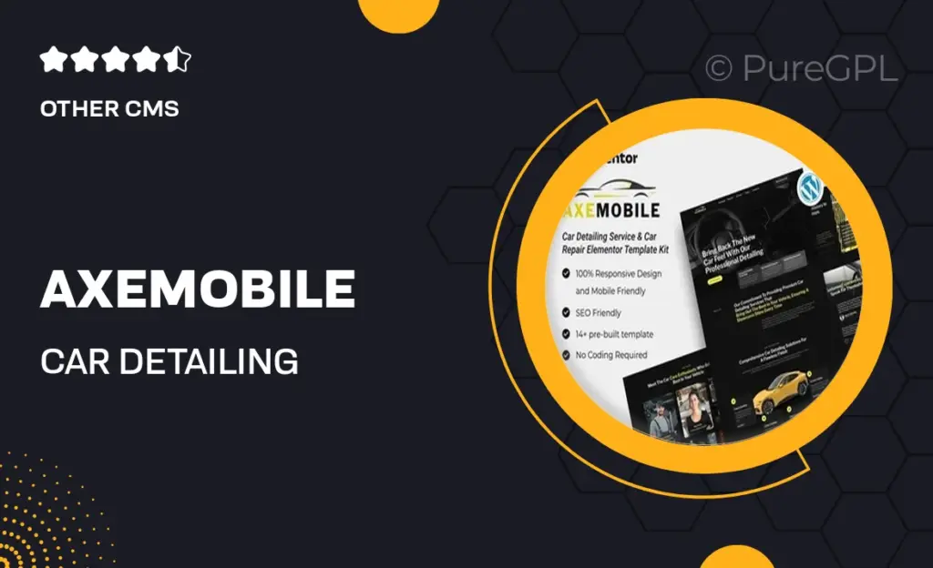 Axemobile – Car Detailing Service & Car Repair Elementor Template Kit