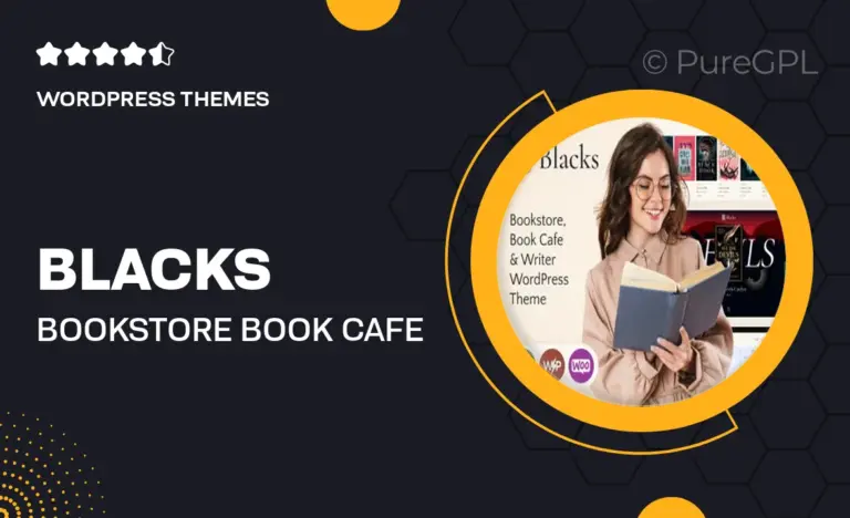 blacks bookstore book cafe writer wordpress theme