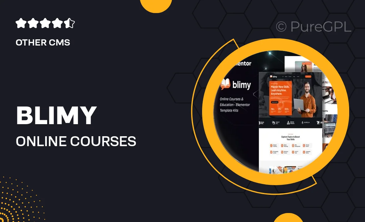 Blimy – Online Courses & Education Elementor Template Kits