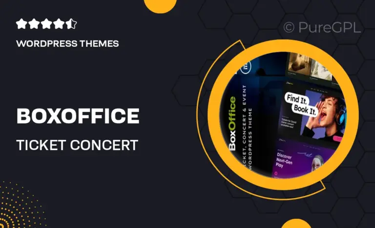 boxoffice ticket concert event wordpress theme
