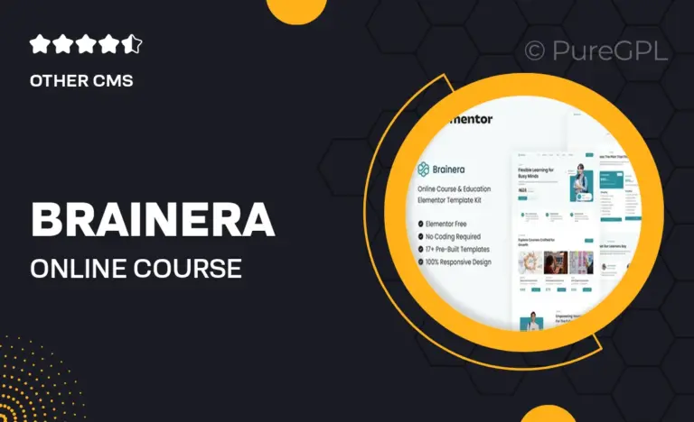 brainera online course education elementor template kit