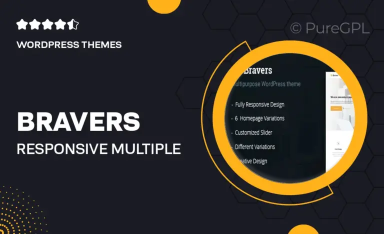 bravers responsive multiple purpose wordpress theme